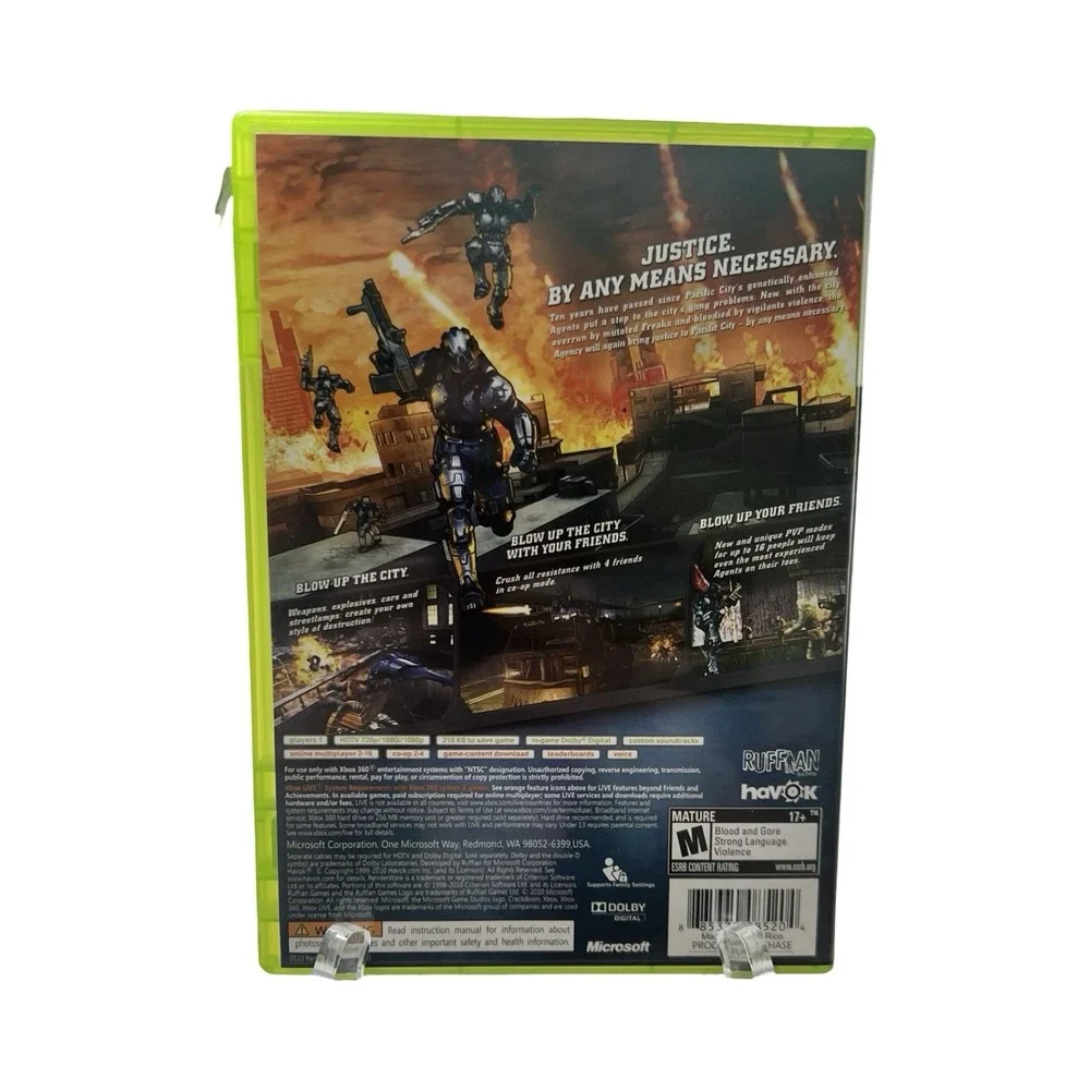 Crackdown 2‎ Xbox 360 Microsoft 2010 Action Shooter CIB Complete with Manual